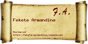 Fekete Armandina névjegykártya